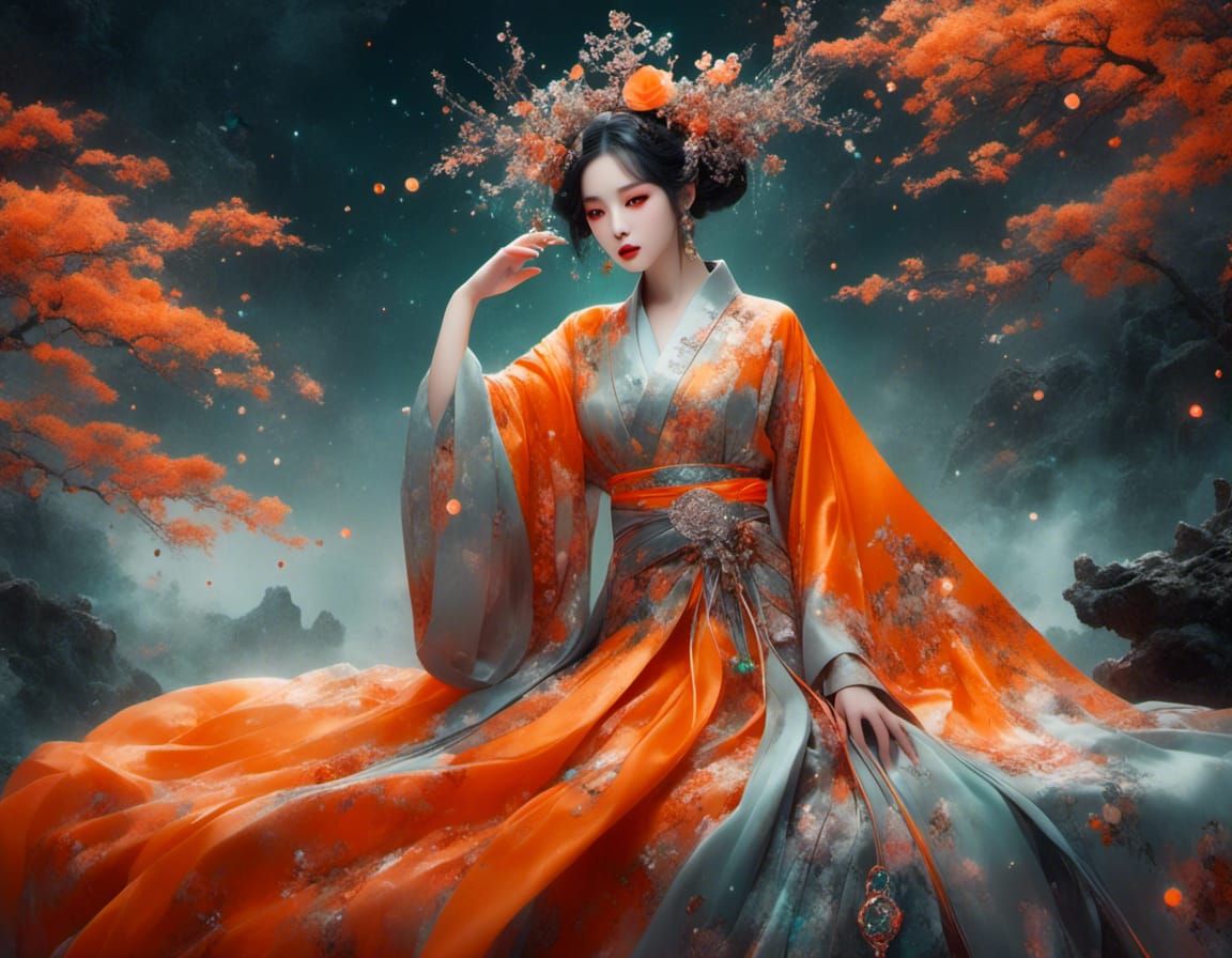 Orange Kimono