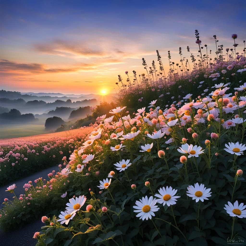 Flower at Dawn: A Gentle Awakening