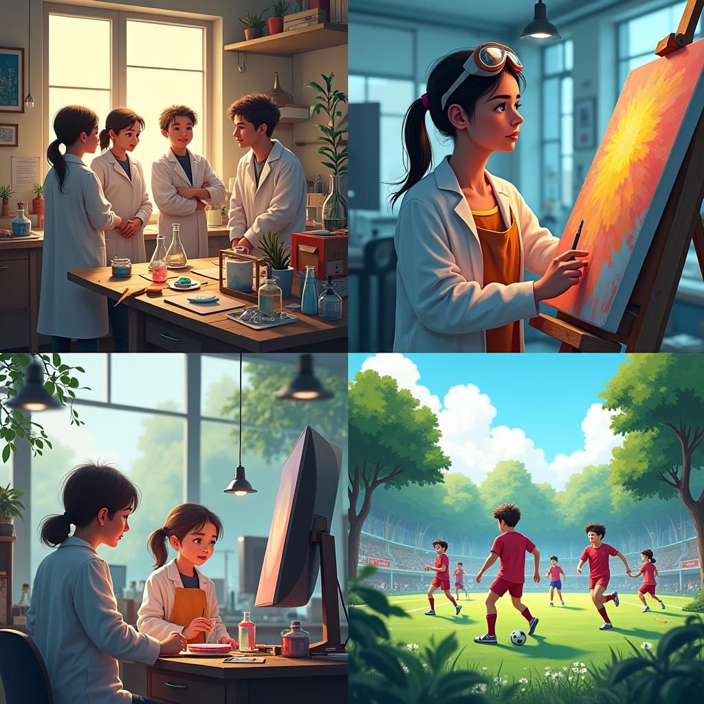 Academic Pursuits in Futuristic Industrial Style