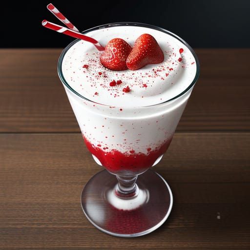 Vibrant Strawberry Portrait on Glass