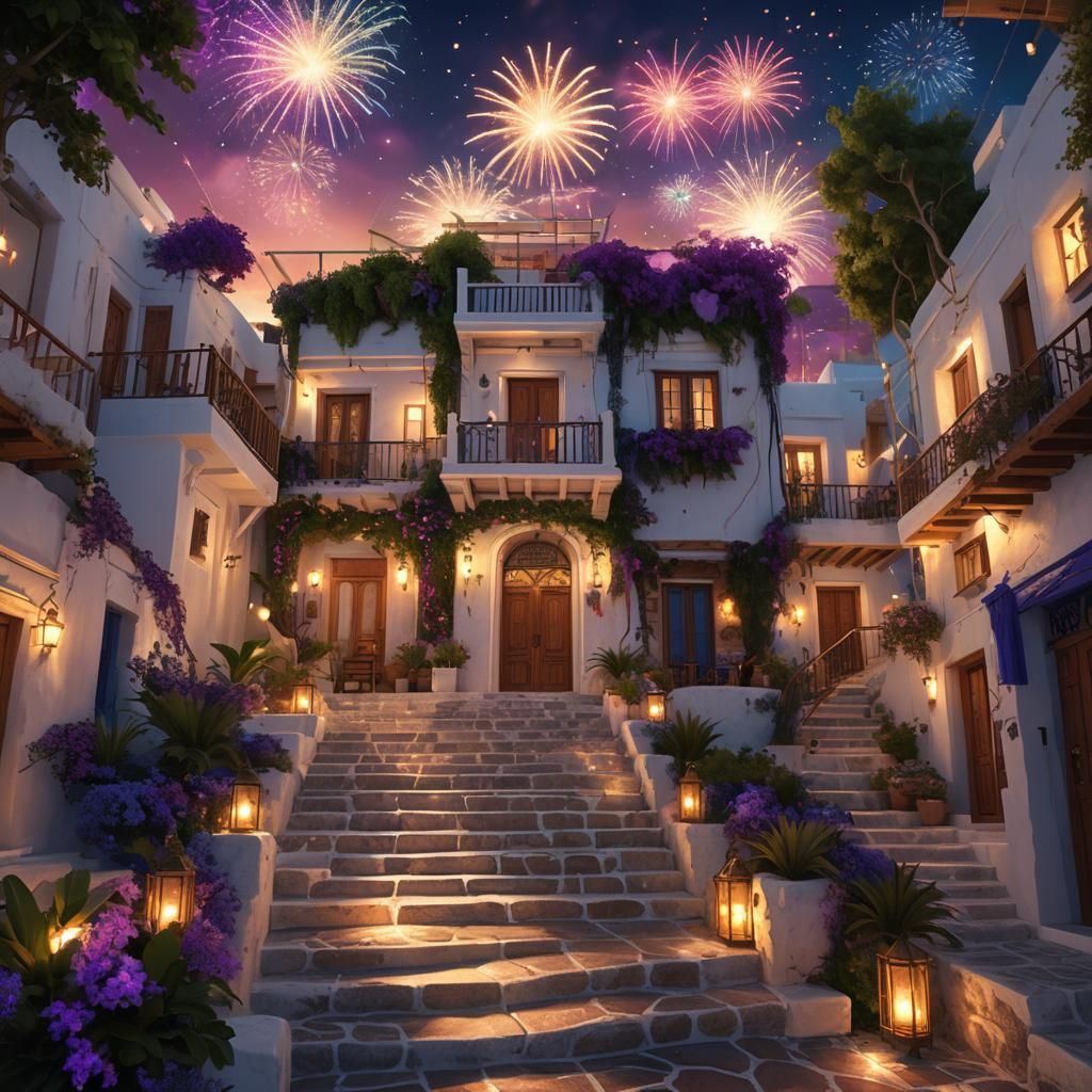 Dreamlike Mykonos Party in Unreal Engine 5