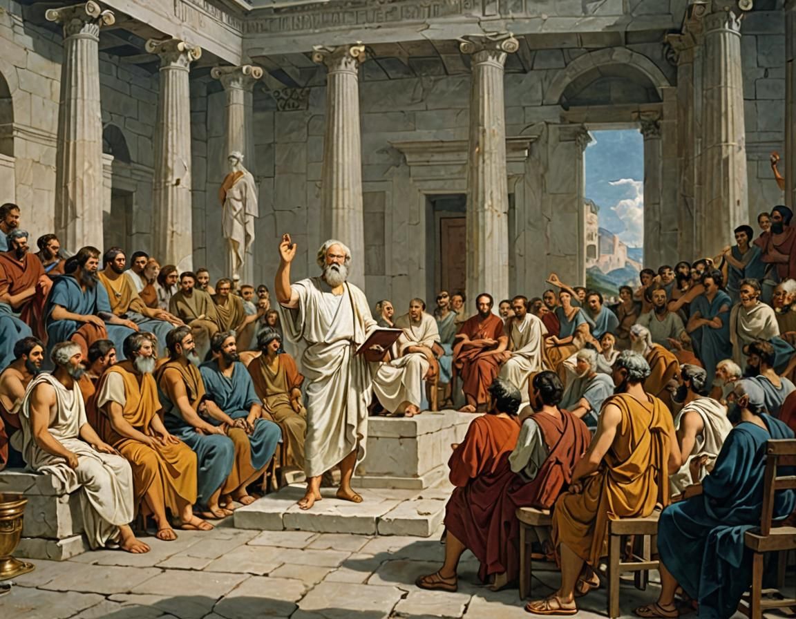 Socrates Orating at the Athenian Assembly