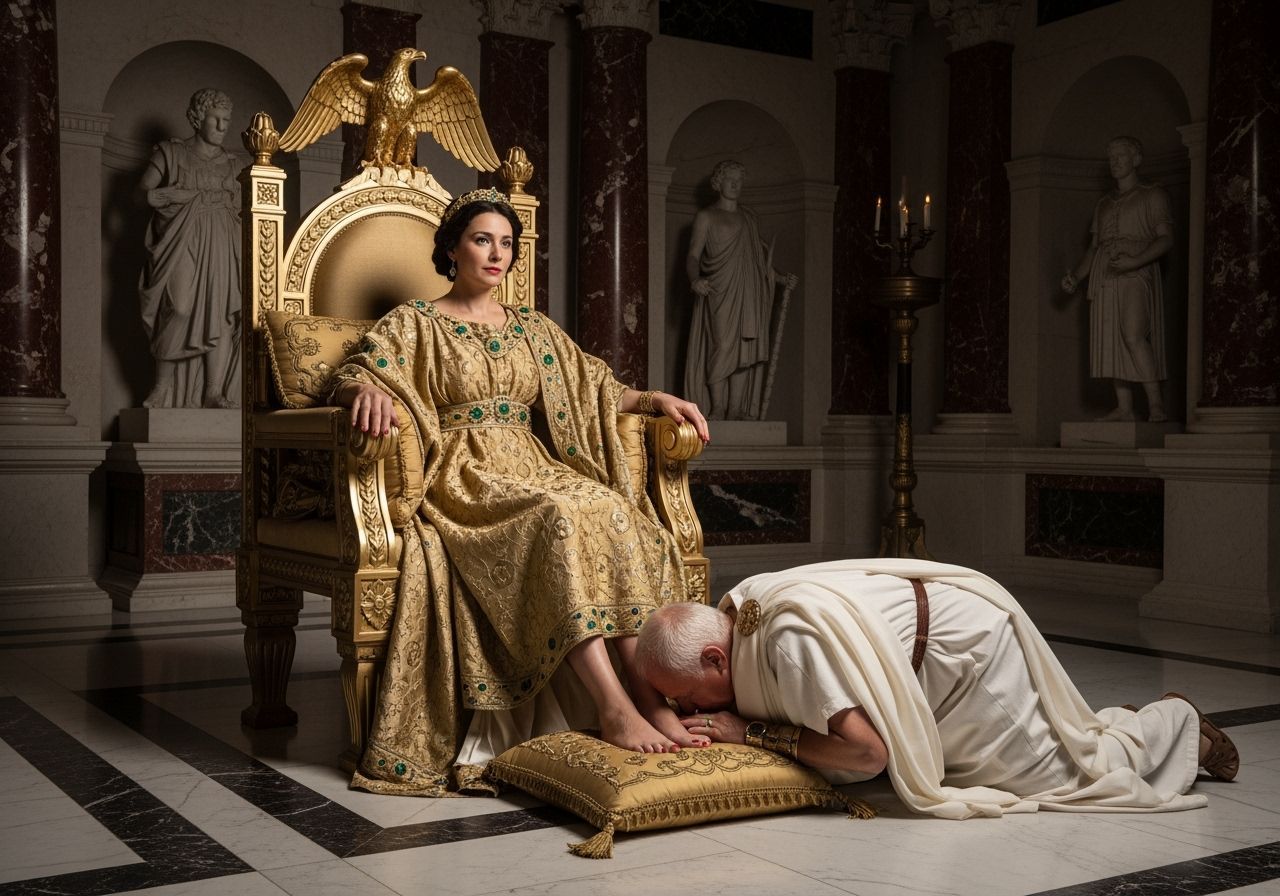 Empress Messalina on Her Gold Throne