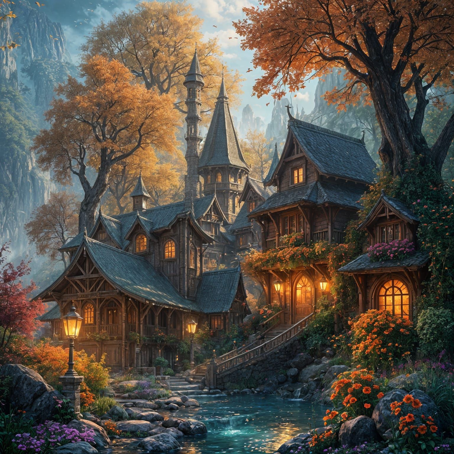 Dream Village: Hyperdetailed Concept Art