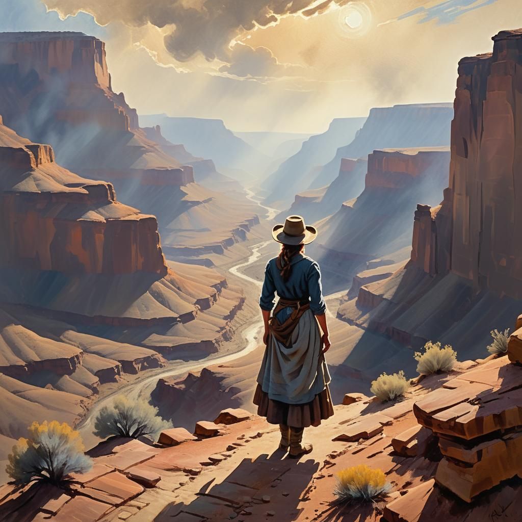 Ethereal Pioneer in the American West