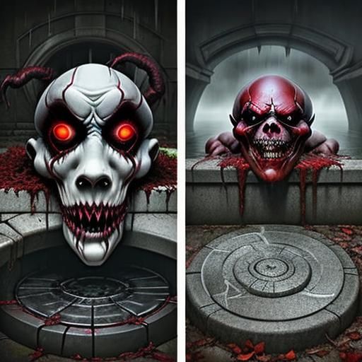 Pennywise: 1990 vs 2017 in a Split Image