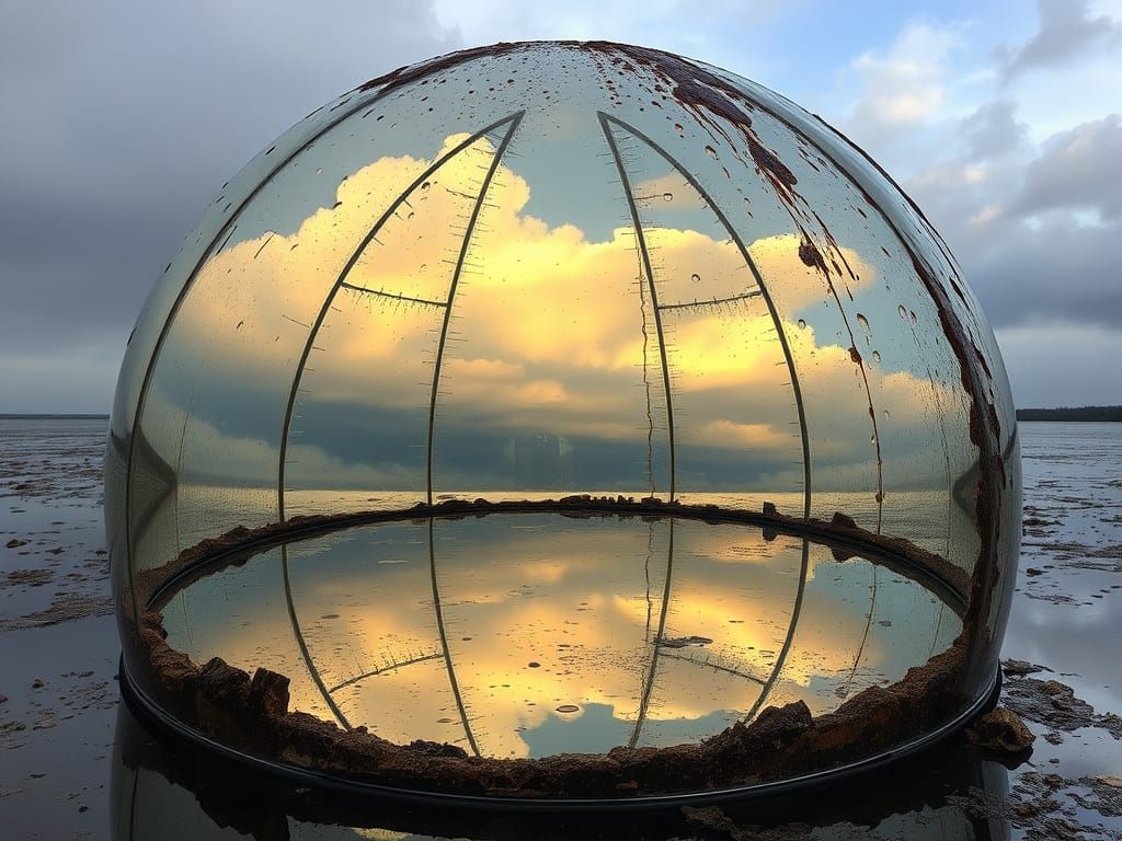 Inside a Gilt Resin Living Dome I Am Reflectigraphic See Our...