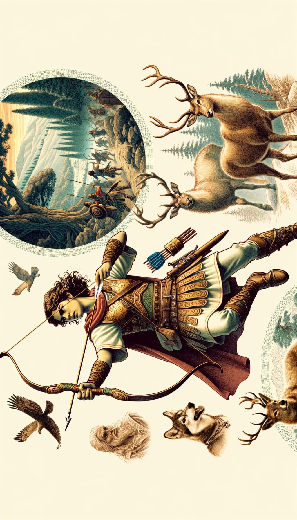 Majestic Artemis Goddess of the Hunt in Ancient Greek Landsc...