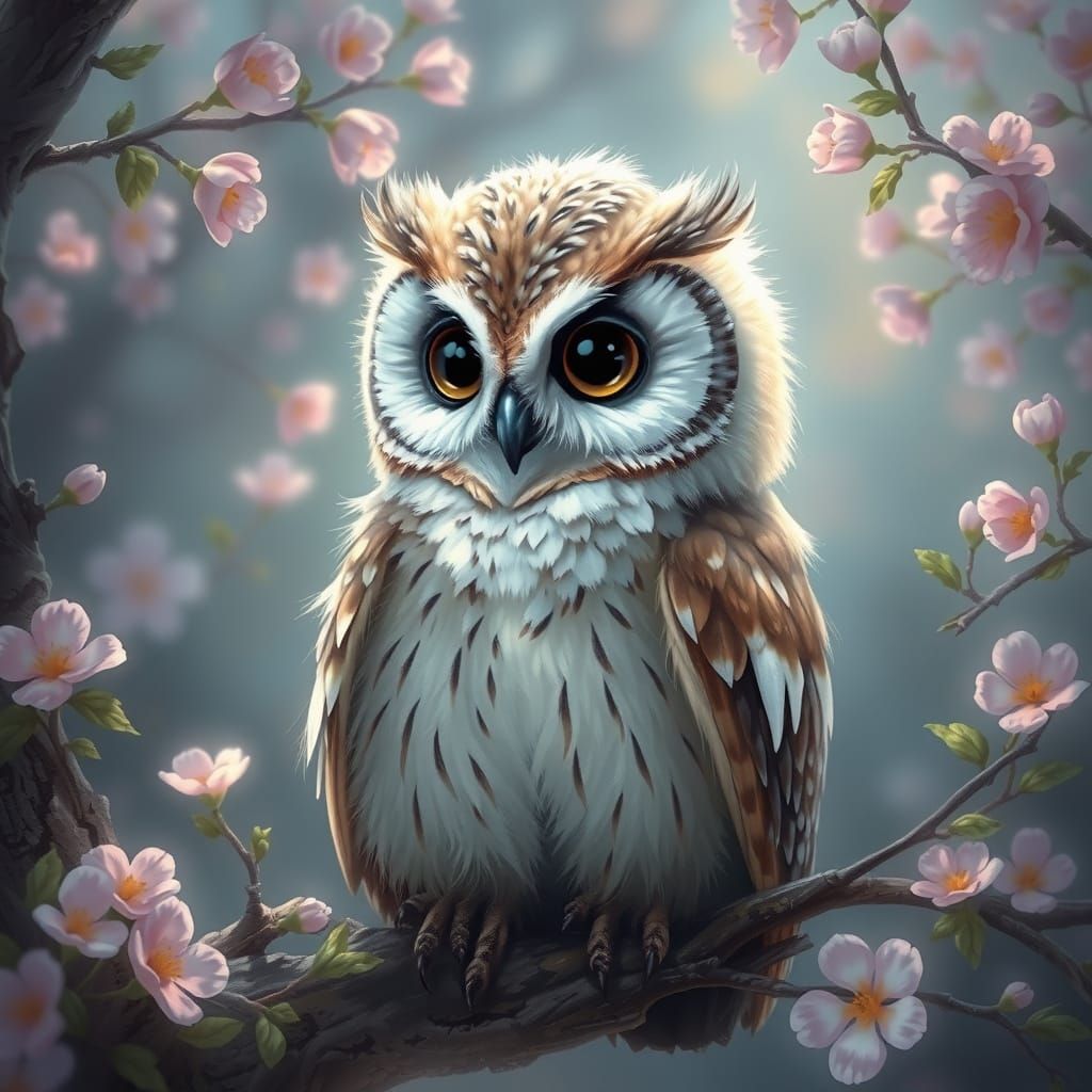 Whimsical Springtime Scene in Ethereal Fantasy Style