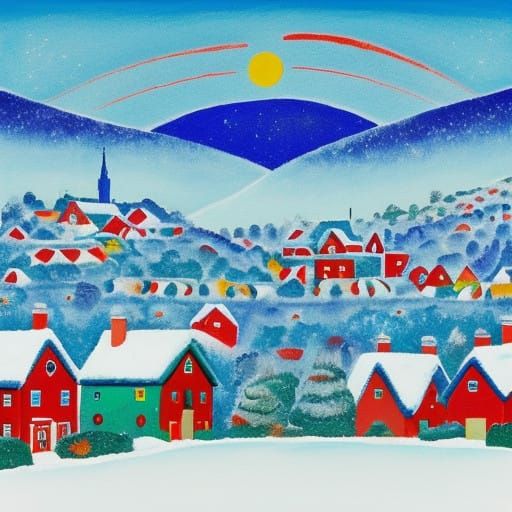 Winter Wonderland in Vibrant Christmas Colors