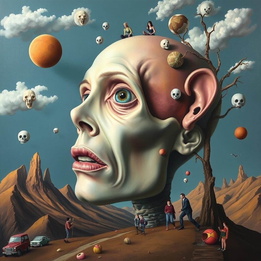 Surrealist Landscape Revealed in Rich Matte Oil Colors