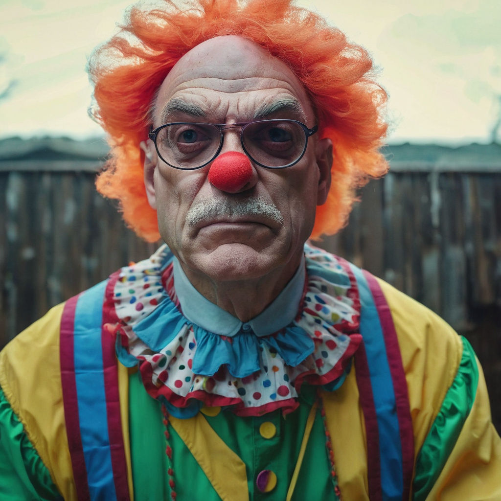 Clown Costume Portrait with Cinematic Lighting
