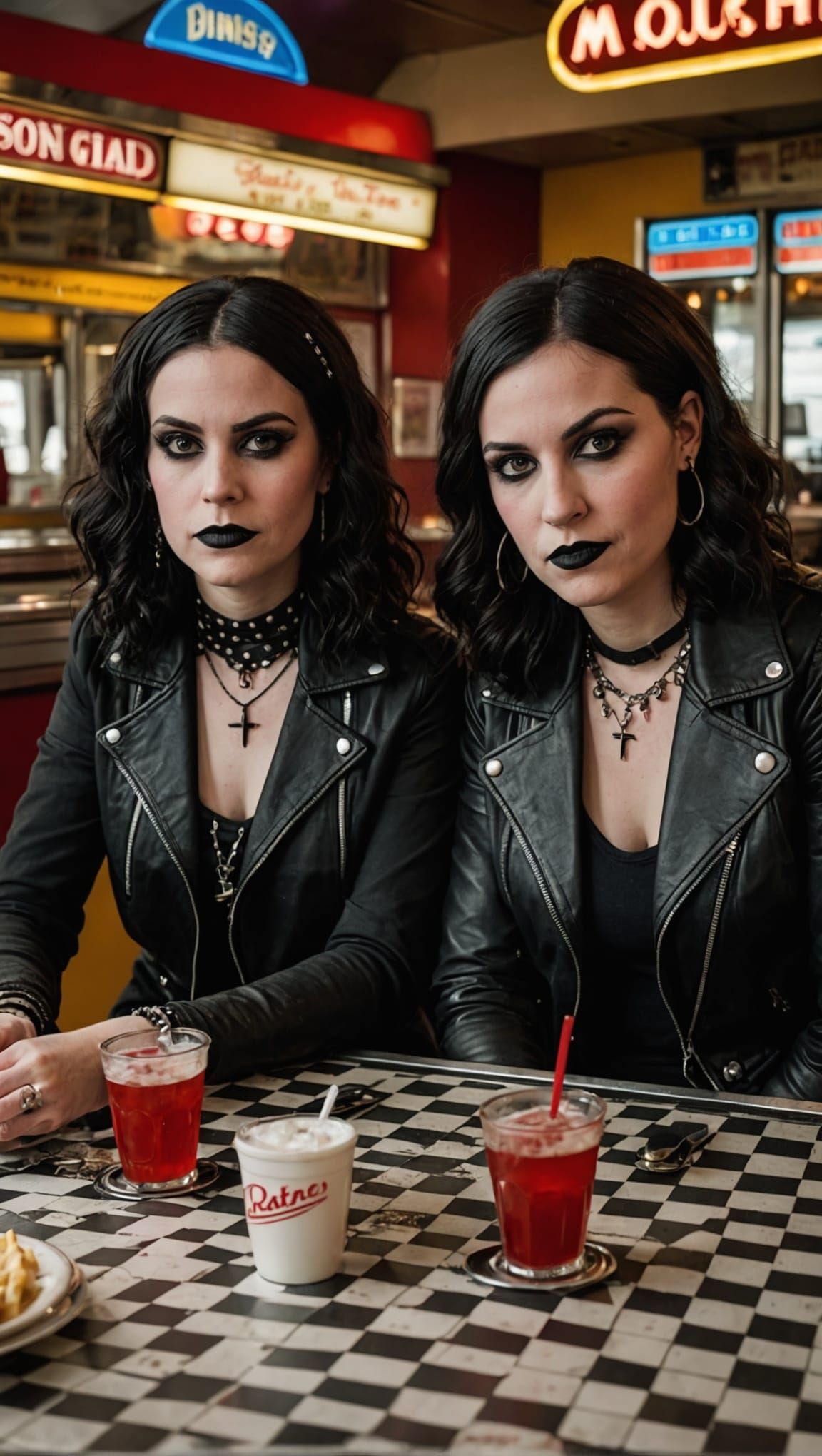 Goth Girls in a Diner off Route 9
