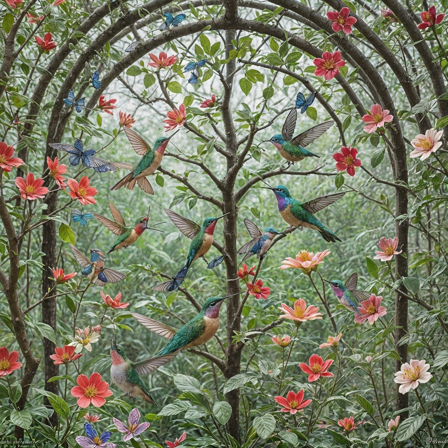 Enchanted Glass Conservatory with Enamel Details