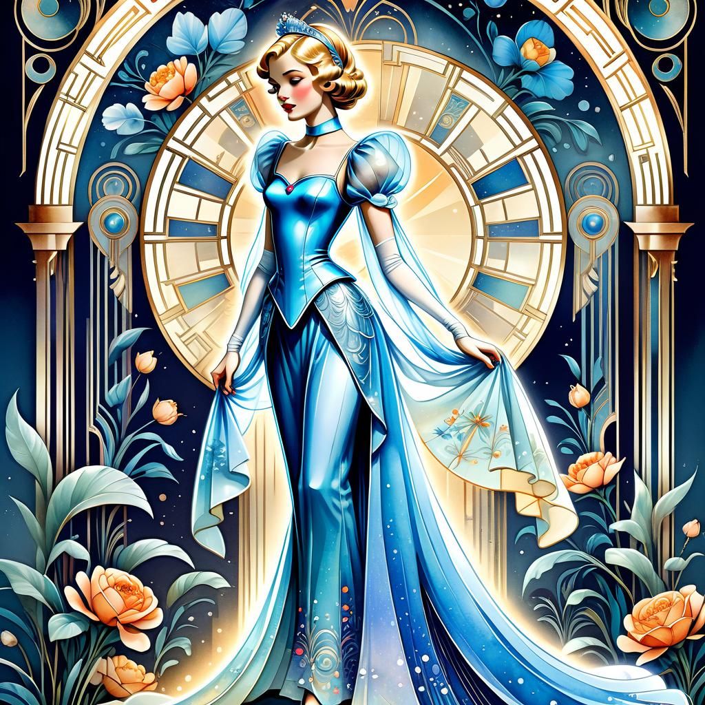 Art Deco Cinderella Poster