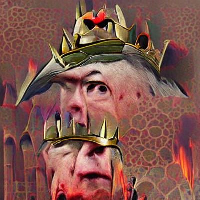 AI Image of a Warmongering King