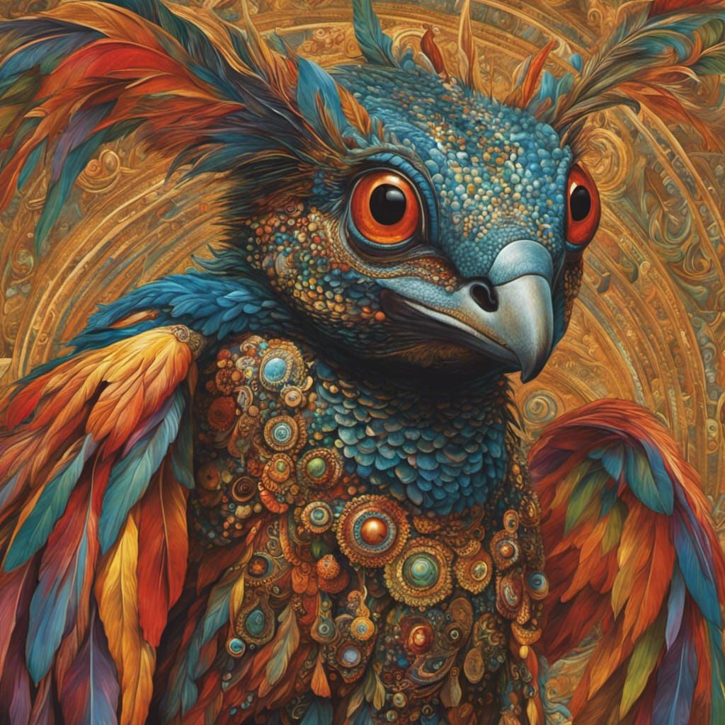 Cute Creature in Abstract Impressionist Style