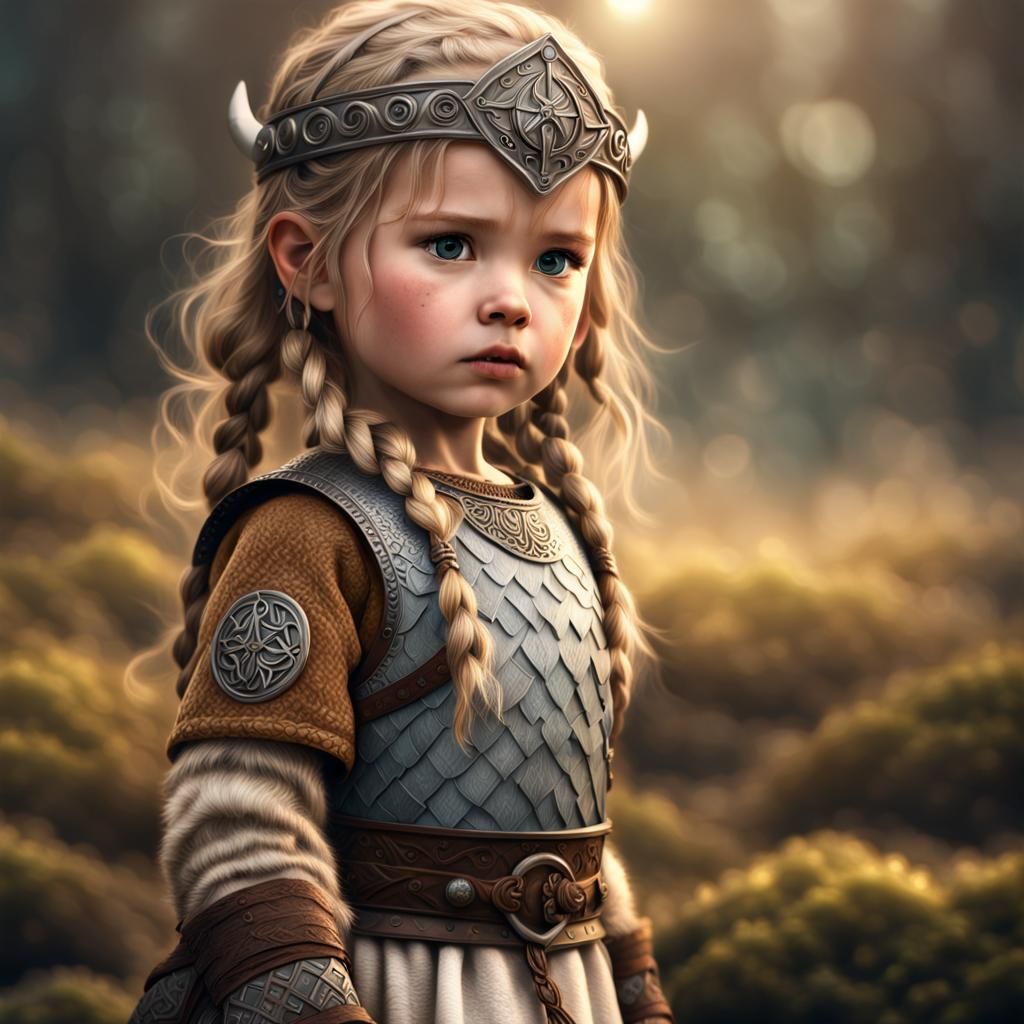 Toddler Viking Girl: A Photorealistic Masterpiece