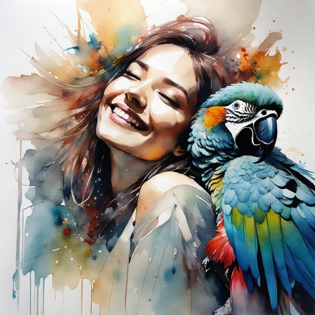 Helen's bird makes her smile