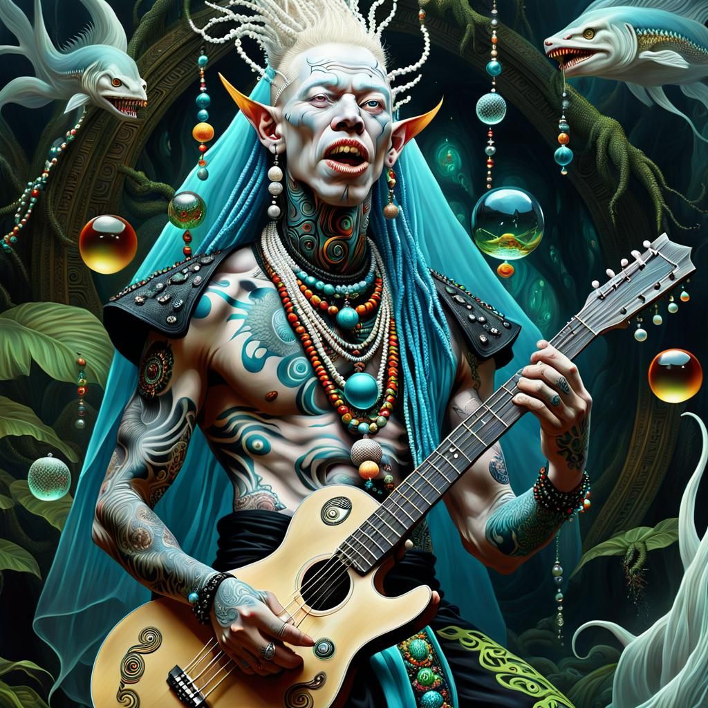 Surreal Ayahuasca Dreamscape: Digital Oil Painting