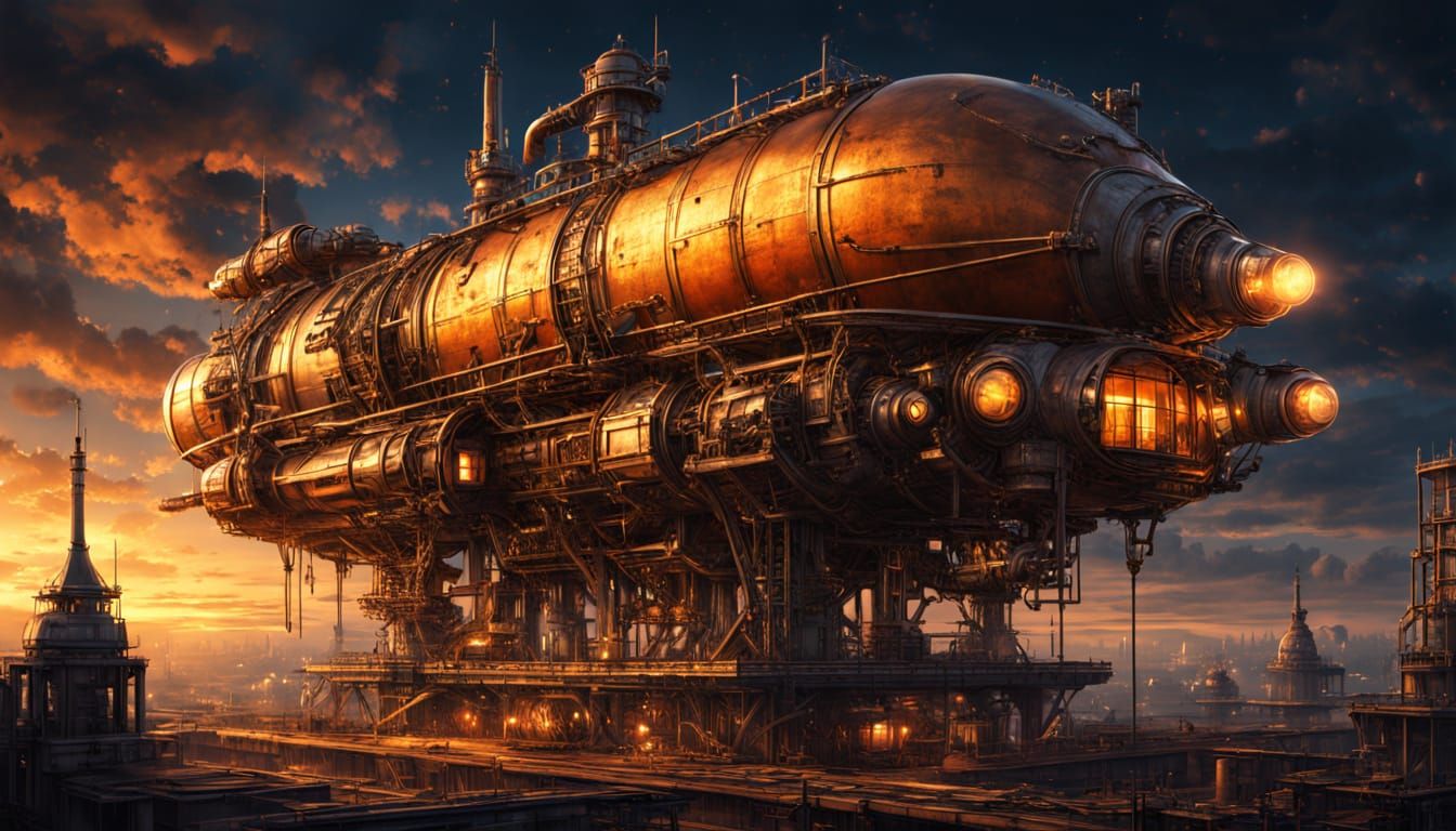 Retro-Futuristic Rocketship