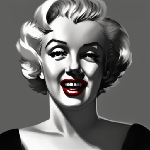 Marilyn Monroe Portrait in 1950s Photography Style