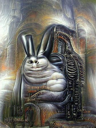 Big Chungus in Giger Style