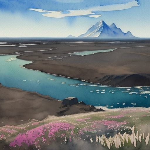 Historic Northwest Passage Expedition in Cyberpunk Style