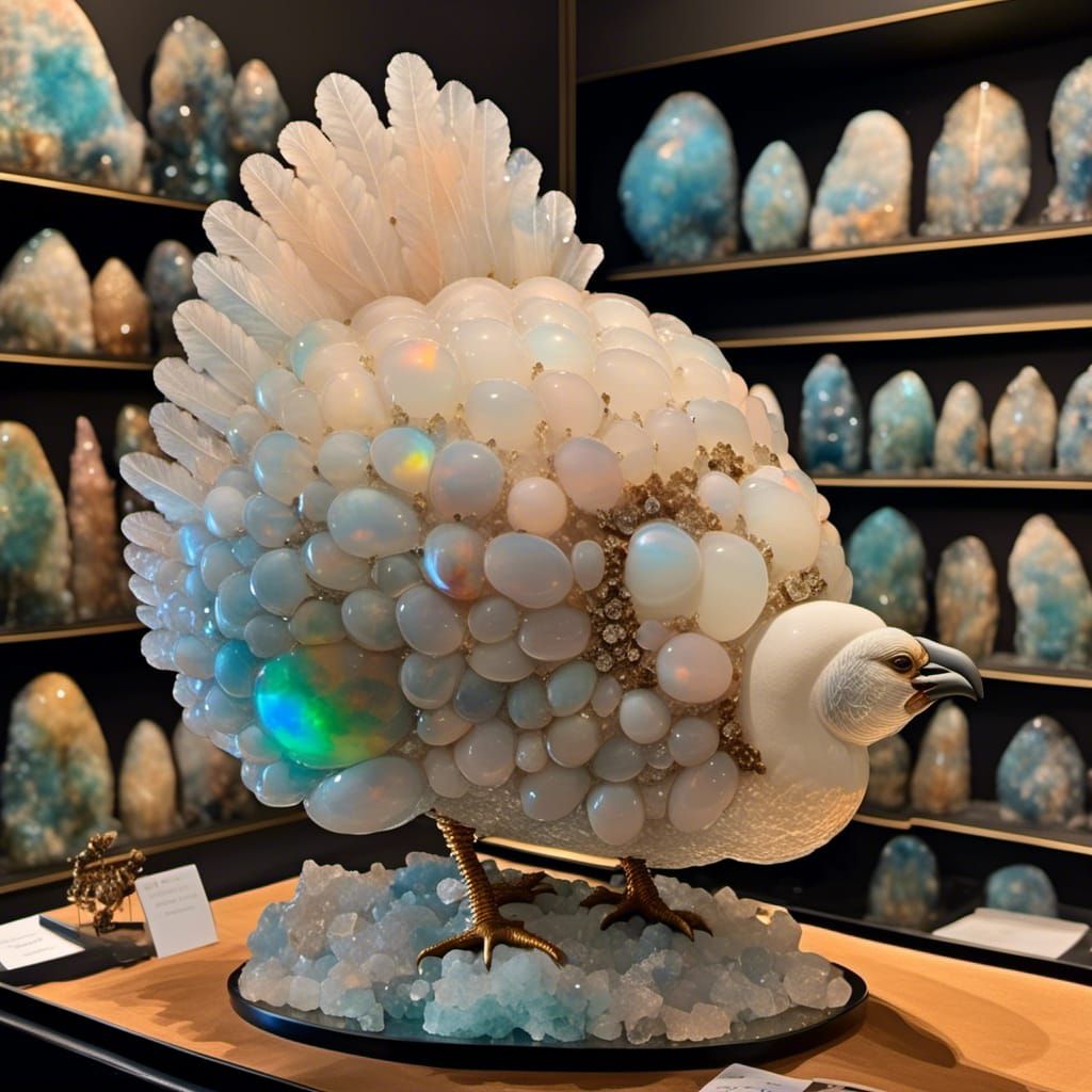 Opal Crystal Geode Turkey Artwork