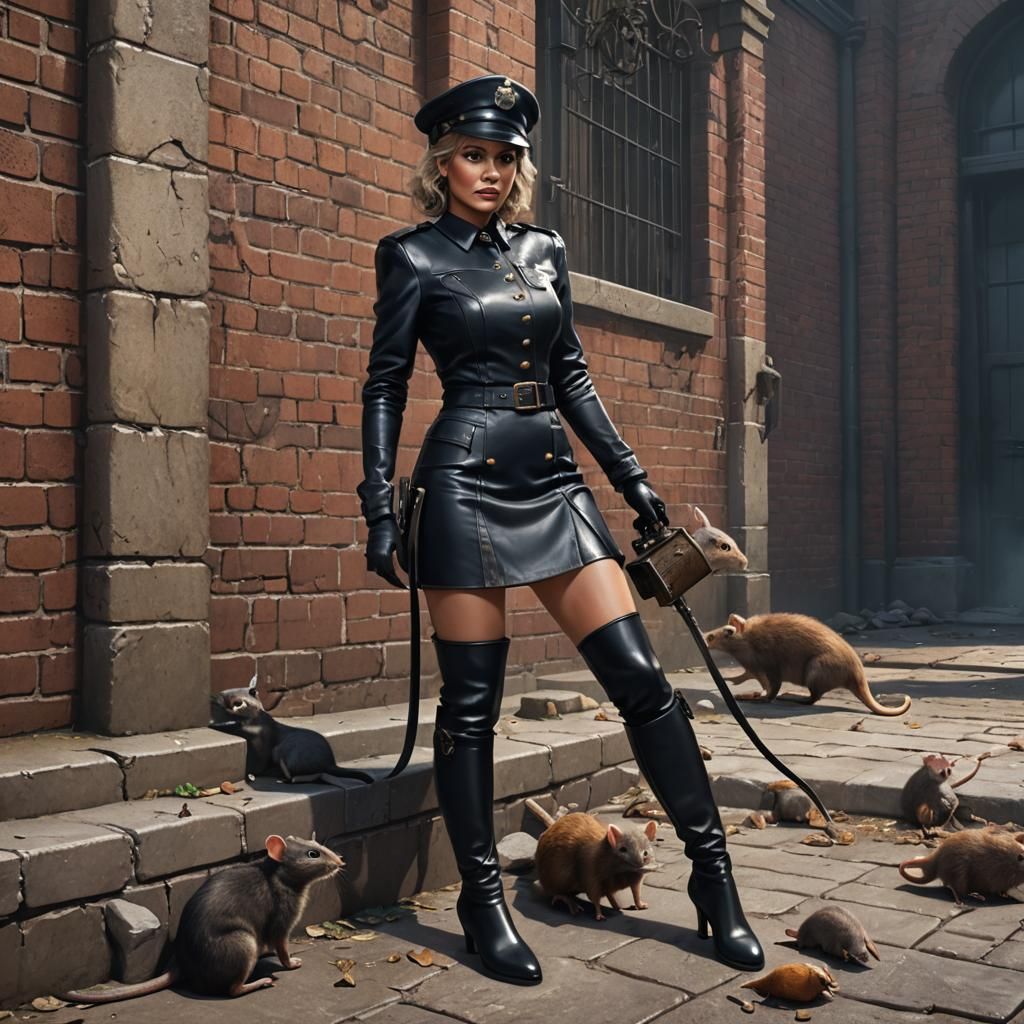 Prison Warden Feeding a Rat: Detailed Matte Painting