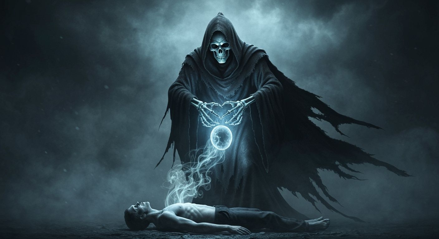 The Grim Reaper Collects a Soul in Cinematic Detail