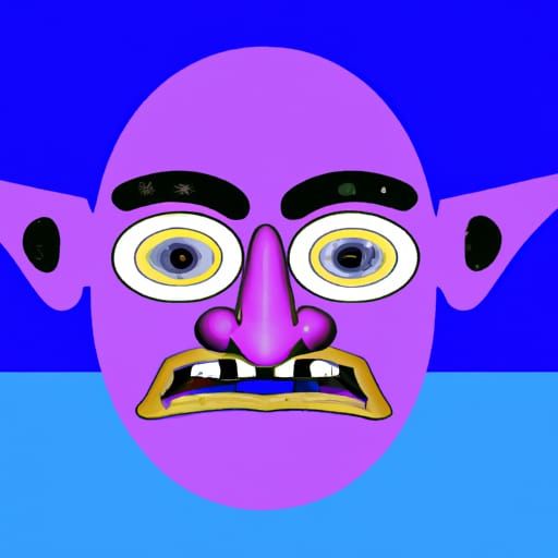 Devil-like Puppet Man in Picasso Style