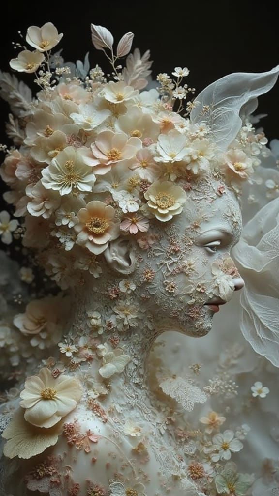 Vibrant Mixed Flowers in Maximalist Fantasy Style