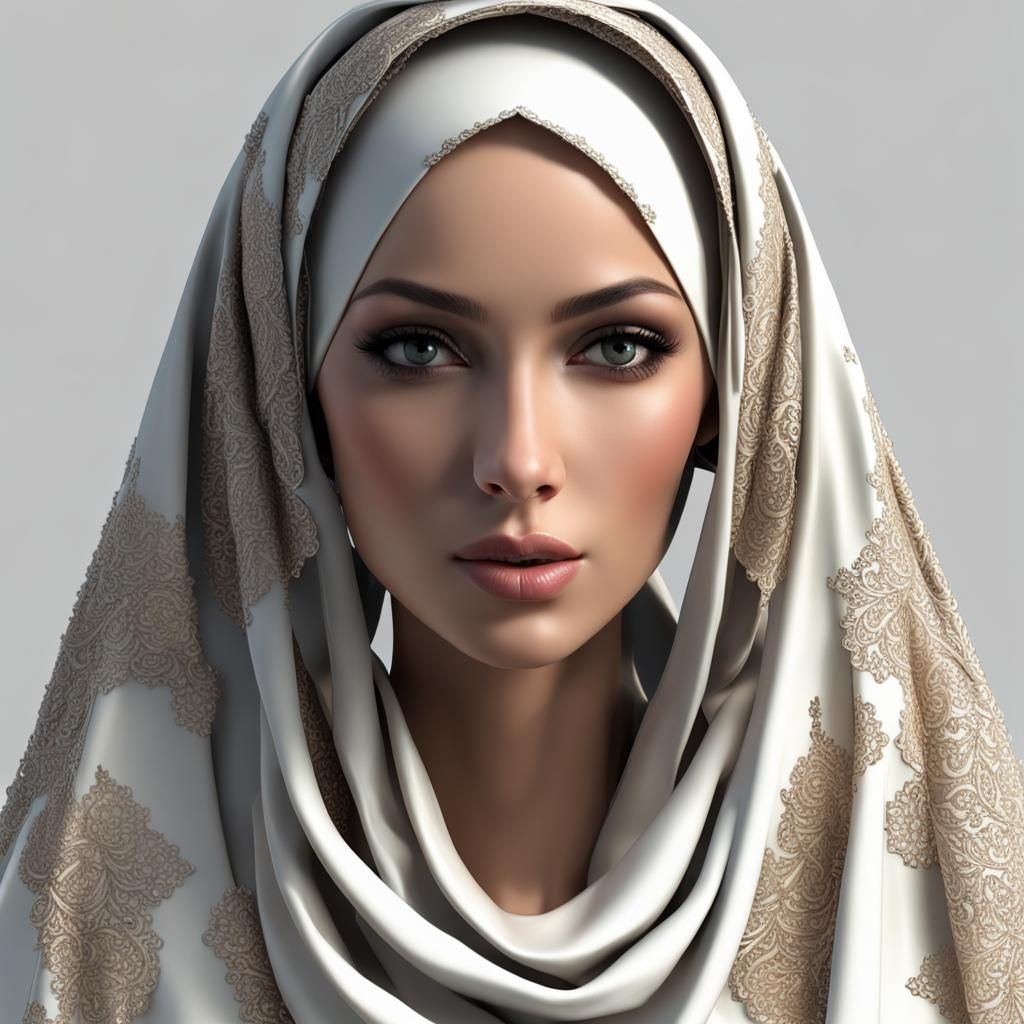 3D Render of Veil Draping Tutorial in Maya