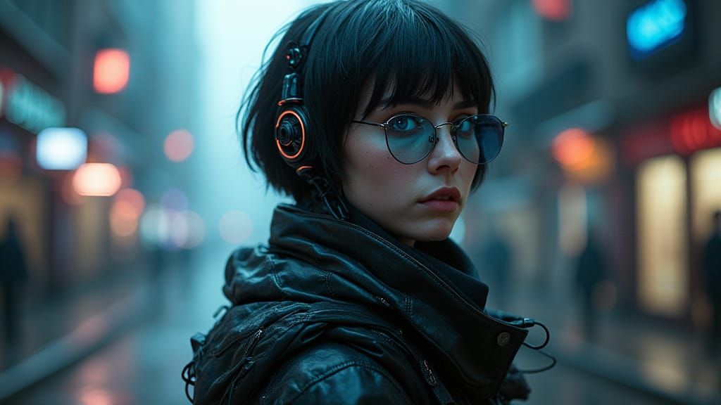 Cyberpunk Goddess in Blade Runner Society