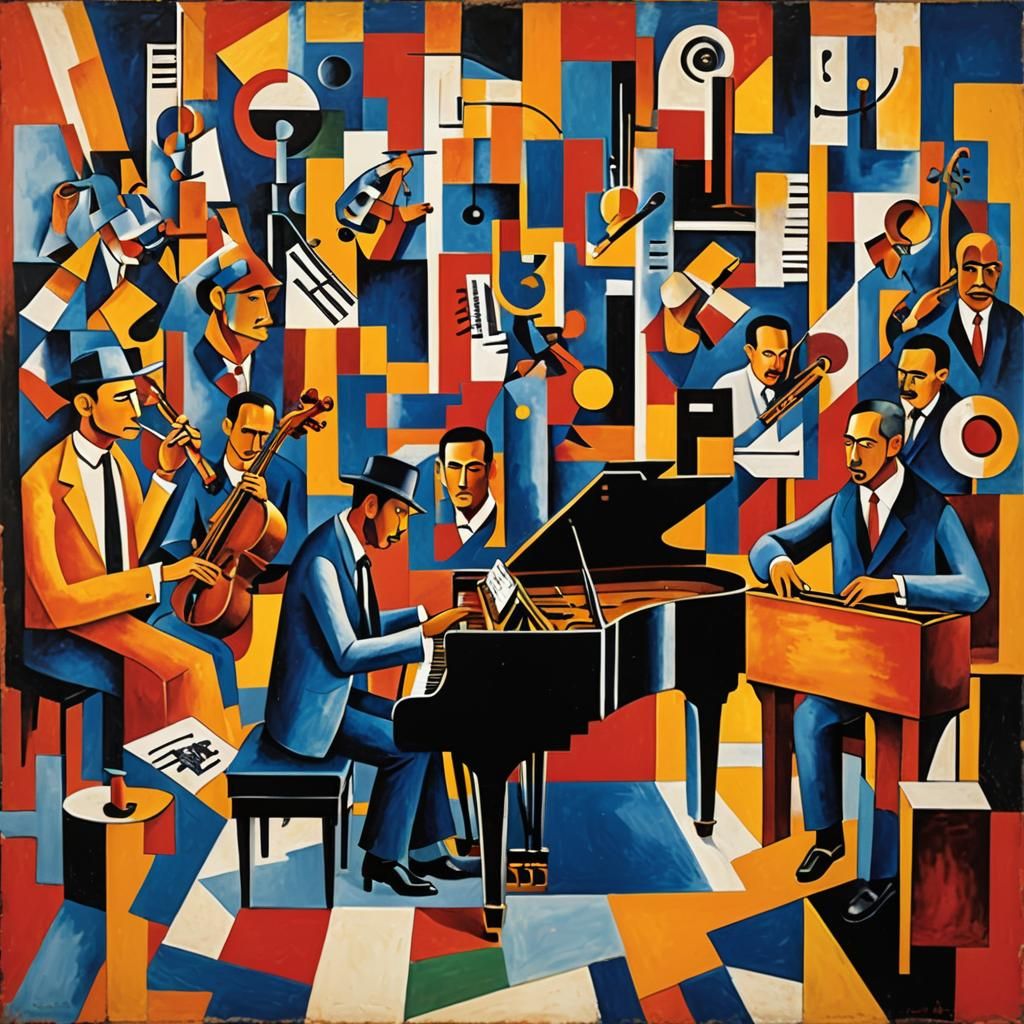 Oil painting  Love for Jazz