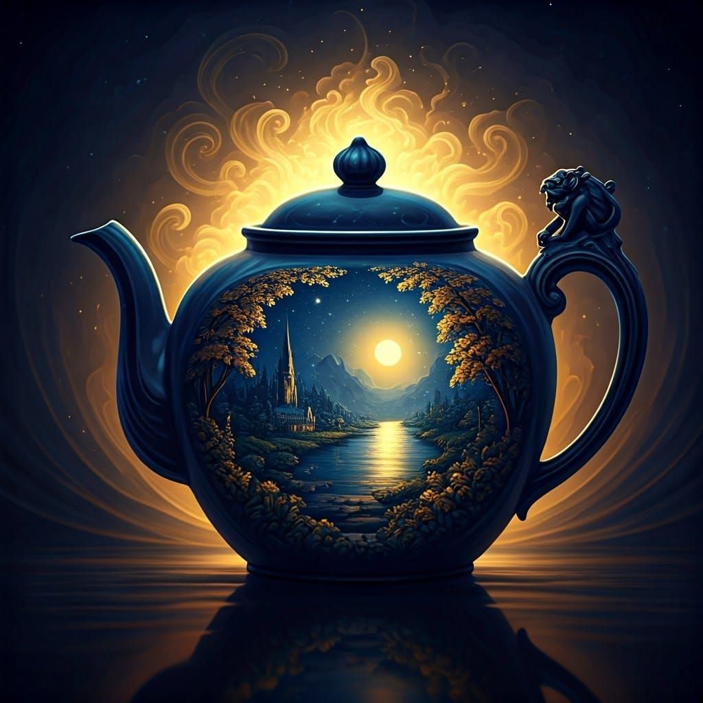 Time portal tea pot