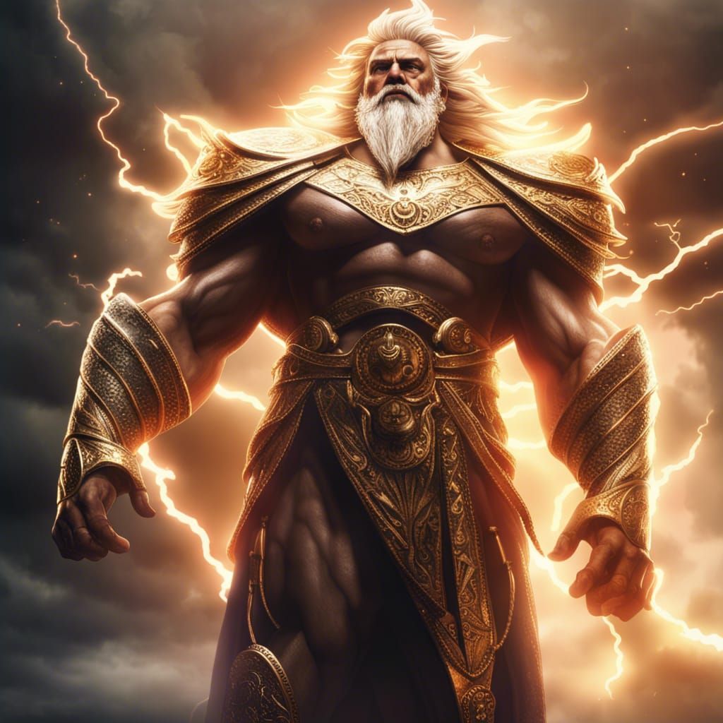Zeus, God King of Olympus in Hyperdetailed 8k