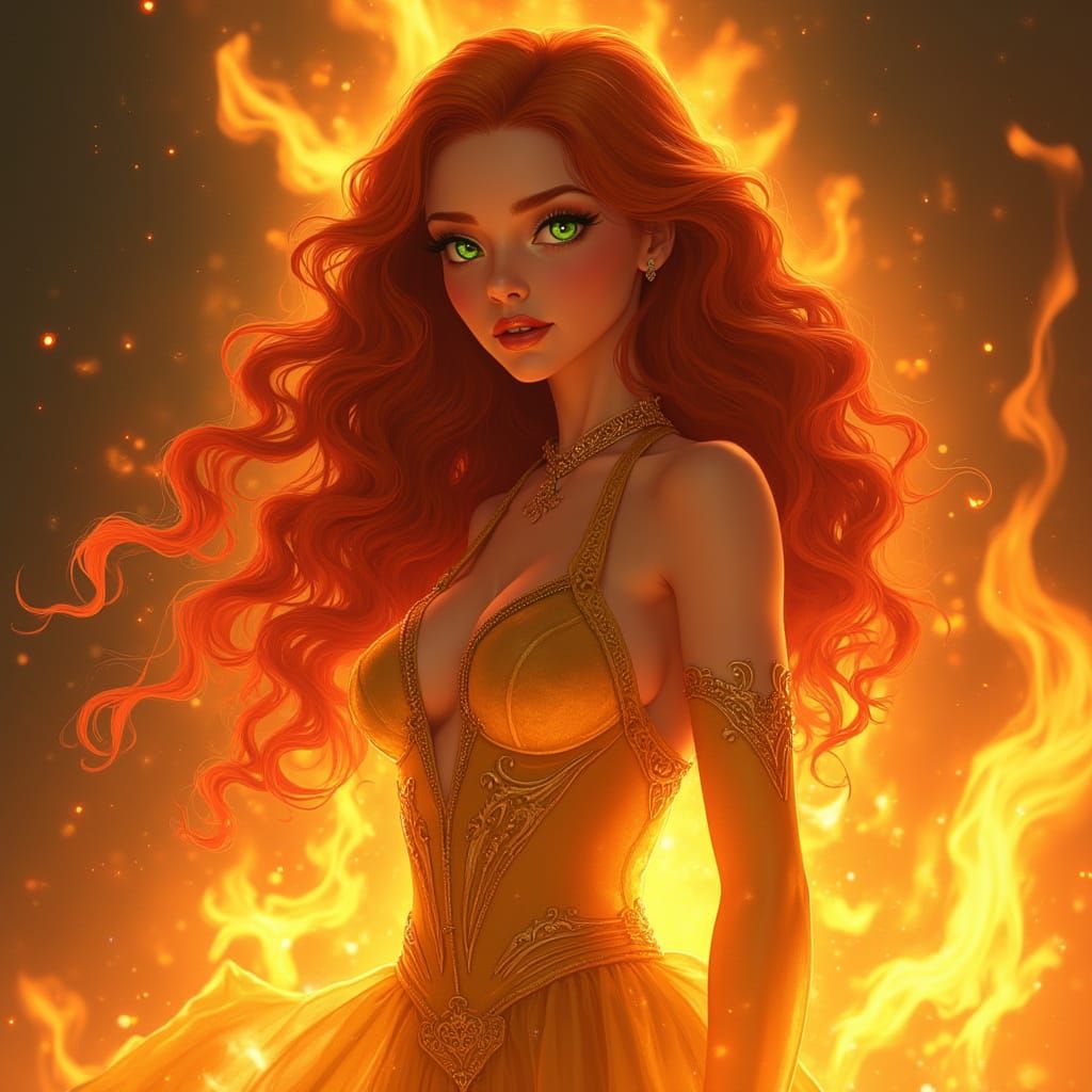 Regal Fire Princess in Blazing Inferno