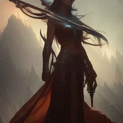 Intricately Detailed High Elf in Dark Fantasy Style