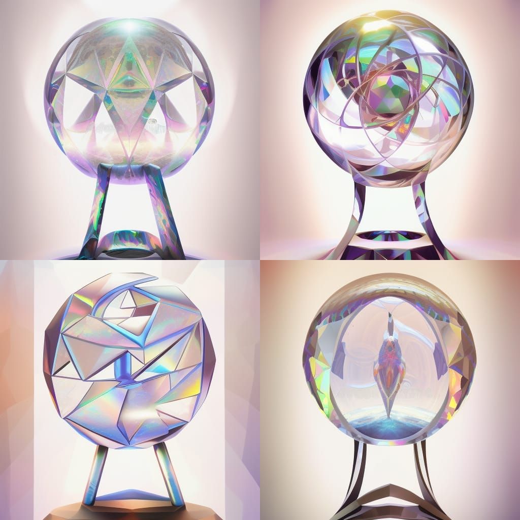 Lost Love in Crystal Globe: Holographic Digital Art