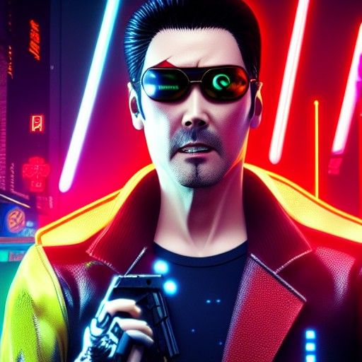 Goro Majima in Cyberpunk 2099 Neon Style