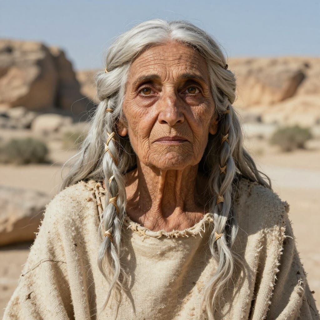 Ancient Hebrew Woman of Profound Grief and Wisdom