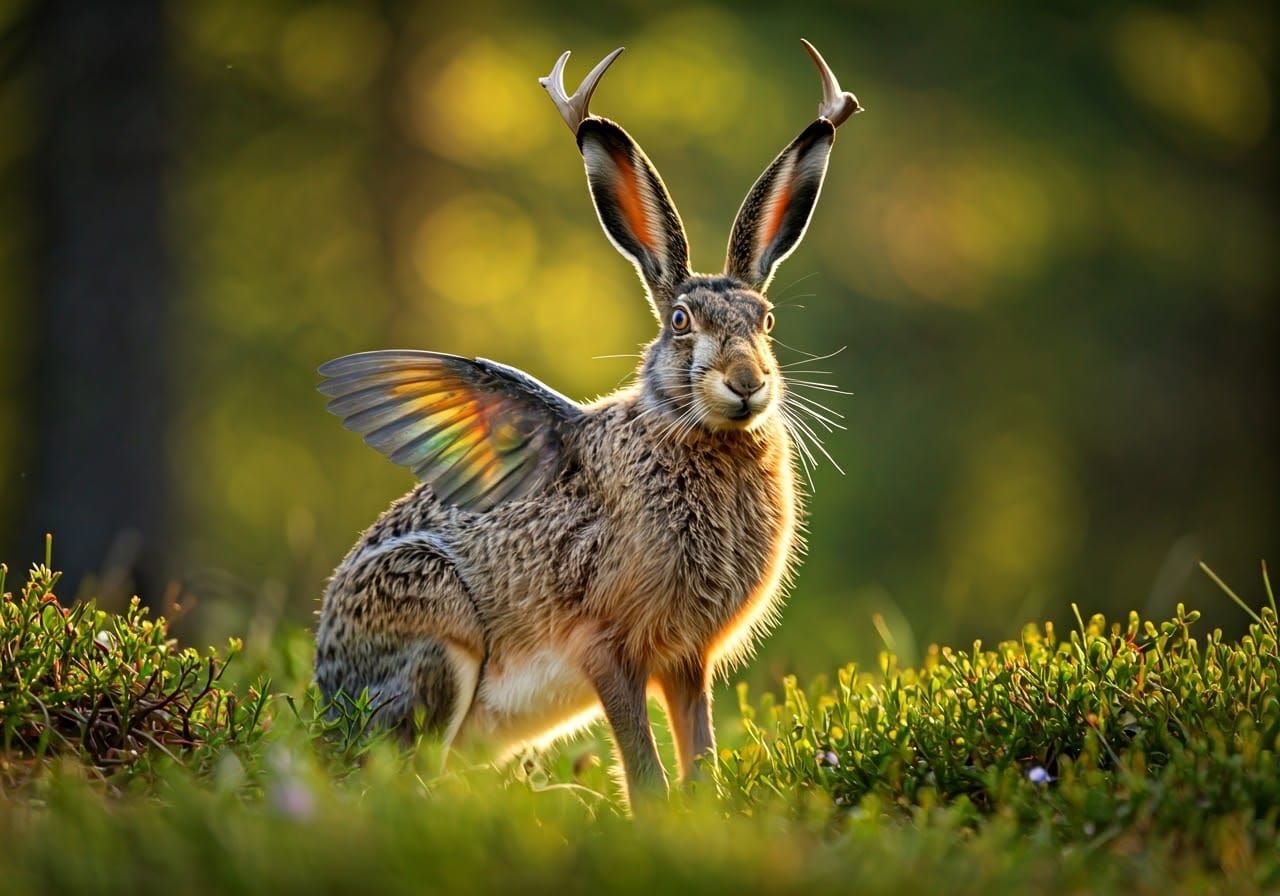 Regal Wolpertinger in Majestic Bavarian Forest, as seen in W...
