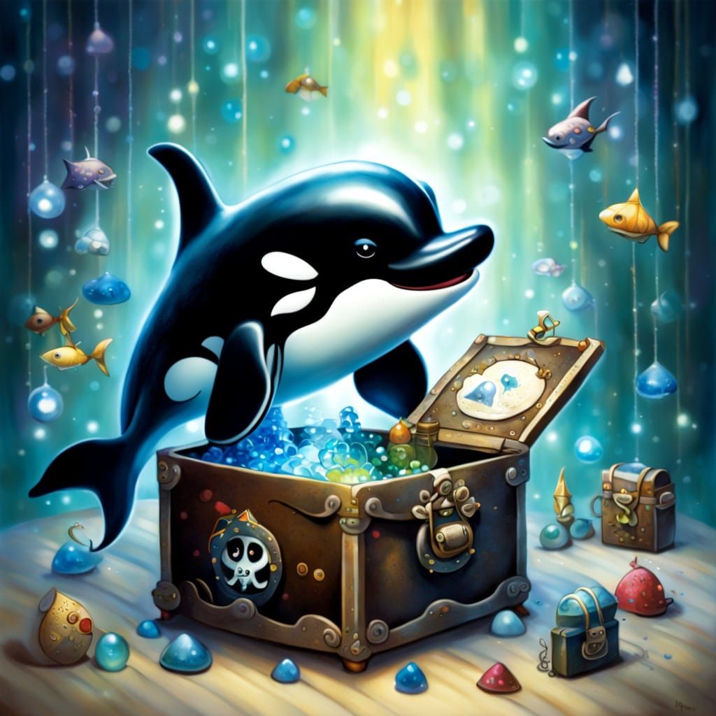 Pirate Killer Whale Opens Treasure Chest