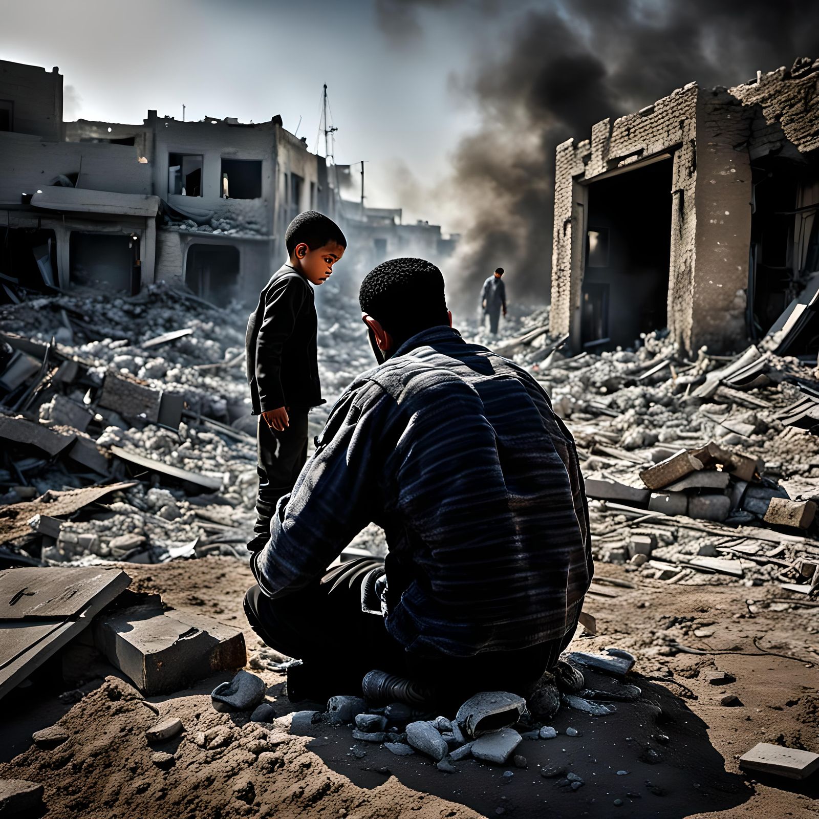 Poignant Scene of Palestinian Anguish and Resilience