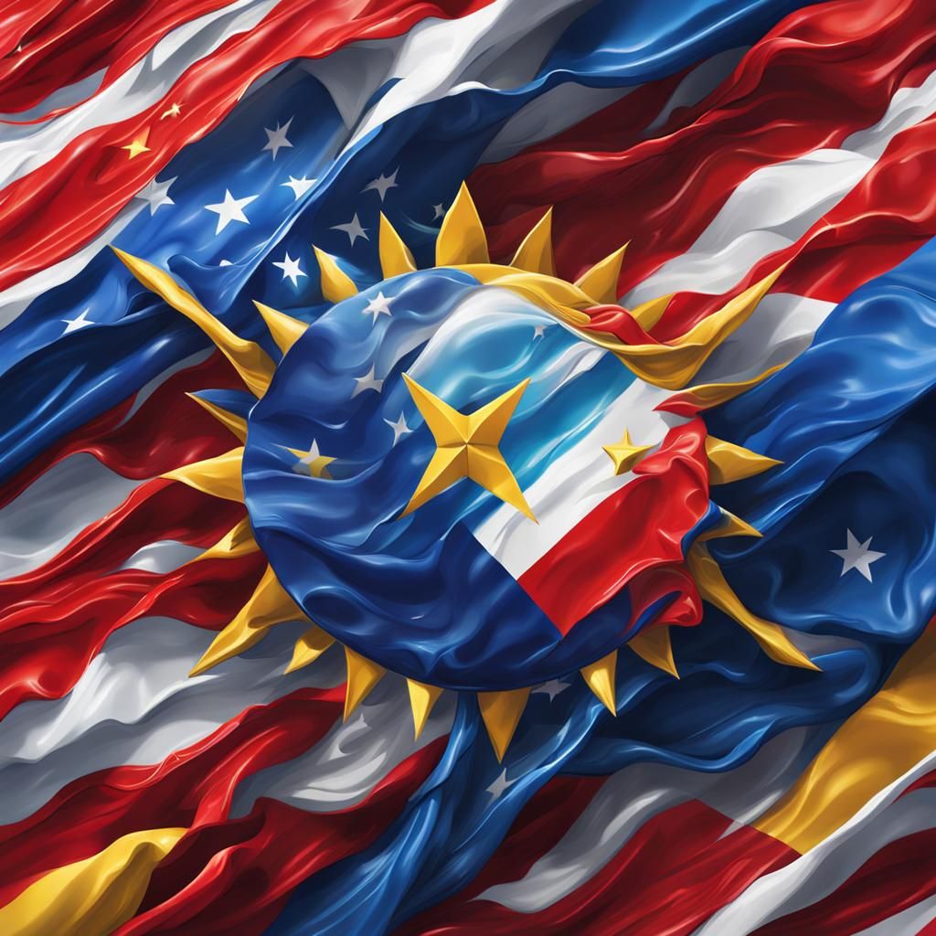 Hyperrealistic Flag of Unity Concept Art