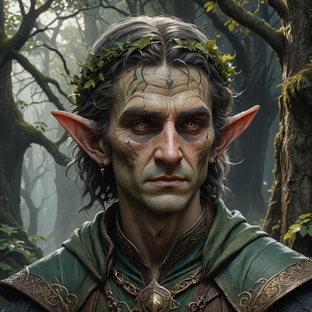 Elf Leper Portrait in Detailed Fantasy Art