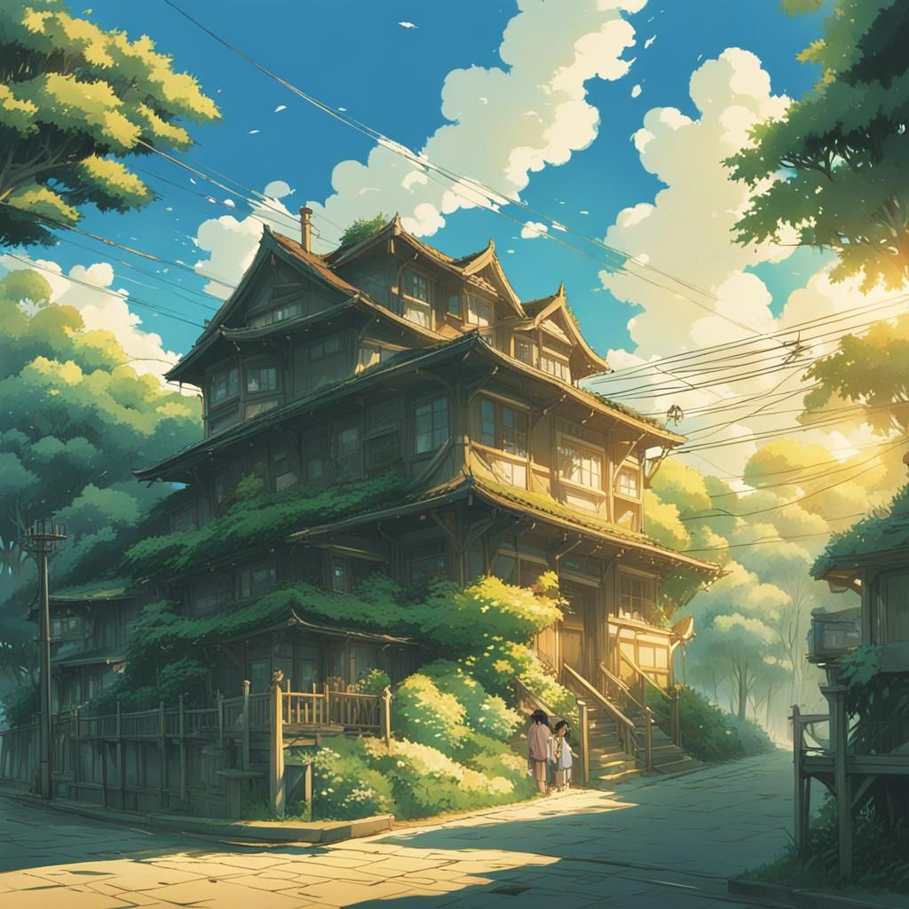 Anime Key Visual by Studio Ghibli and Makoto Shinkai
