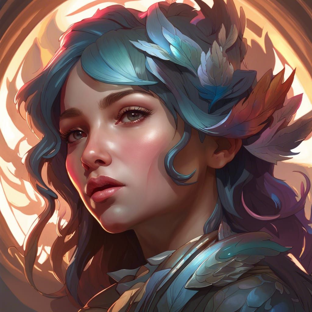 Detailed Portrait of Fourth Wing Character